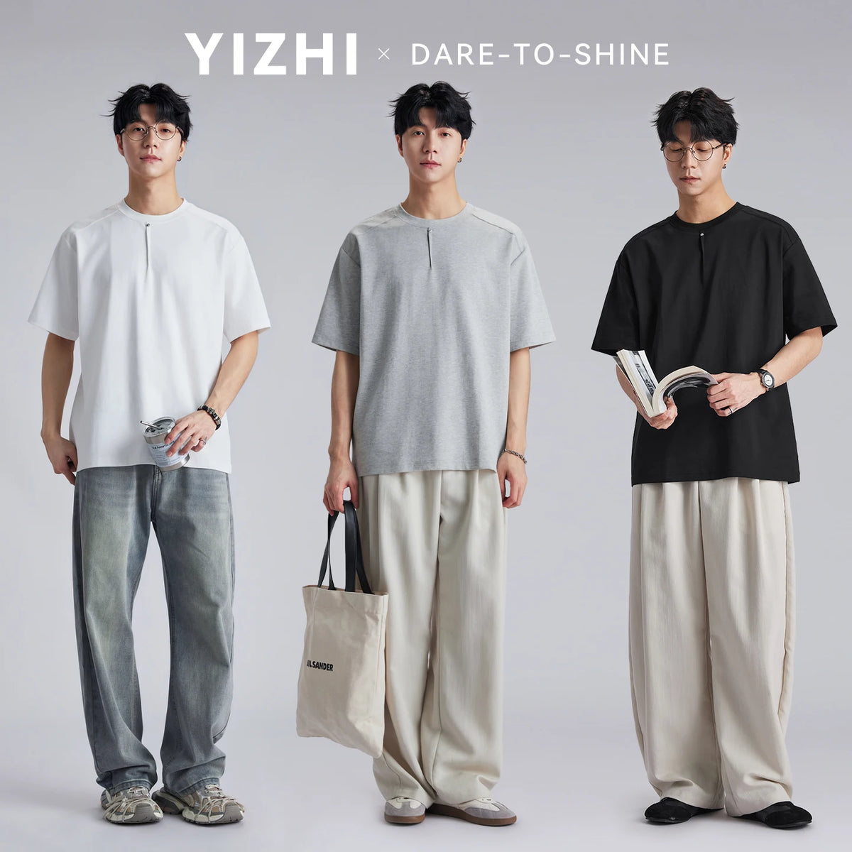 Fashion Men's Minimalist Henley Neck T-shirt 2026 Summer Loose Raglan Sleeve Solid Color Soft Casual Commuter Short Sleeve Tops